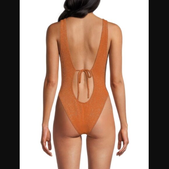 NWT Revolve Montce Juliet Cutout One Piece Swimsuit Terra Sparkle Sz M $198.00 - Picture 7 of 13